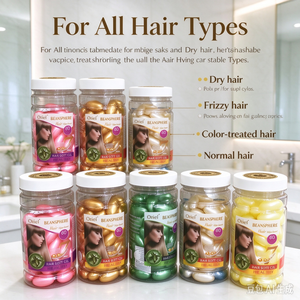 Cápsulas de Gel Suave para el Cabello, 60 Unidades, Suero Vitamínico para Reparar el Cabello Seco y Encrespado, Producto para el Cuidado del Cabello de Salón - Product Image 4