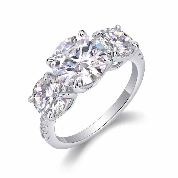 Adored 3 Carat Moissanite Three-Layer Ring