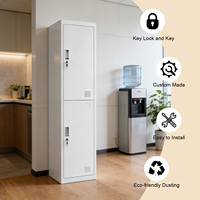 Casier de rangement moderne en métal avec deux portes, design de circulation d'air personnalisable pour la chambre à coucher et la salle de change