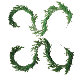 Aiguilles de pin simulées bandes de rotin en caoutchouc souple tenture murale décoration de <span class=keywords><strong>plante</strong></span> verte de Noël décoration de style forestier - Product Image 2