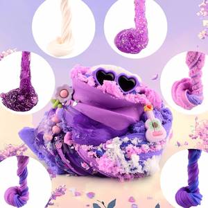 Mixed Texture <b>Slime</b> Bundle Jelly Foam Creamy Styles Cute Decorations Non Sticky Party Favor Retail Gift Pack - Product Image 5