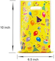 Sac en PVC avec poignée en plastique et ballons joyeux anniversaire pour l'emballage, environ 14 pièces de chaque couleur, 56 pièces au total