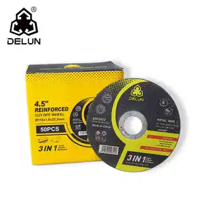 DELUN durable using 4.5'' fiberglass net cut-off wheel for iron euro standard china supplier