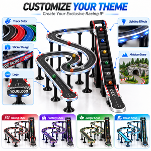 Circuit de course à billes lumineux surélevé à plusieurs niveaux avec logo personnalisé pour adultes - Product Image 2