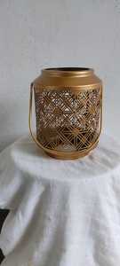 <b>Brass</b> <b>Lantern</b> Candle Holder Wire Mesh Hanging Lamp Decorative Light Jar for Home Wedding Party - Product Image 5