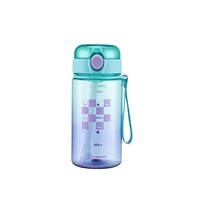 Bouteille d'eau Yiben Yiben, nouveau design, 620 ml, sans BPA, sport, avec couvercle à clic manuel, paille, couleur dégradée