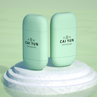 Recharge d'emballage de bâton de déodorant ovale en plastique de 75ml Contenants de tube de baume en carton de papier écologique pour anti-transpirant