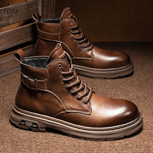 Best-selling Unisex Winter Warm Comfortable Ankle & Bootie Genuine <b>Leather</b> <b>Waterproof</b> Cloth Casual Work <b>Boots</b> - Product Image 2