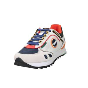 Baskets Colmar Travis Sport Division pour homme, blanches et bleues, talon de 3 cm, toile, amorties, à lacets, tendance - Product Image 3