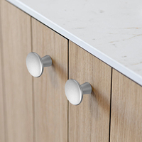 Poignées de meubles rondes en alliage d'aluminium, style minimaliste moderne, pour armoire, tiroir et commode