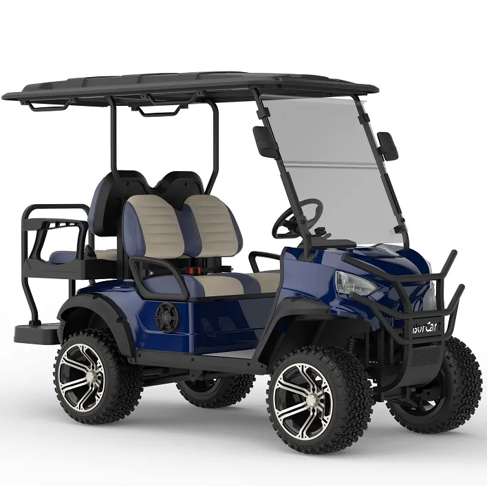 2023 Nieuwste 4 Personenwagen Elektrische Golfkar Max 120Km Blauw Grijs Zwart Rood Wit Lithium Batterij Club Auto Golf Buggy