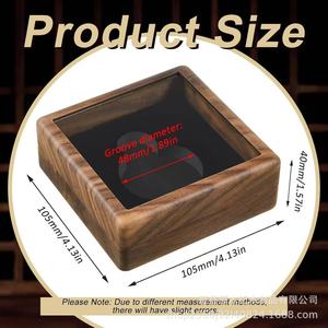 Wooden Pocket <b>Watch</b> Display Box Walnut Wood Rectangular Dustproof Storage <b>Case</b> For Jewelry Collectibles - Product Image 3