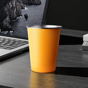 Mug en acier inoxydable de luxe Atlas avec logo personnalisé - Tasse de bureau moderne pour cadeaux, isolation thermique écologique 0-6 heures - Product Image 1