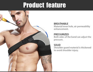 Vendaje de soporte de hombro para lesiones articulares, correa de protección para el hombro, ajustable, izquierda/derecha, cinturón envolvente - Product Image 4