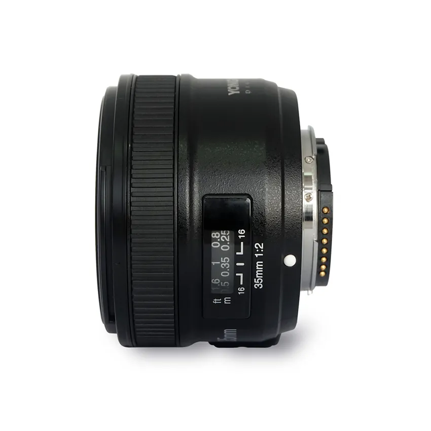 Широкоугольный объектив YN35mm F2.0 с фиксированным фокусным расстоянием AF/MF для камер Nikon F Mount D7100 D3200 D3300 D3100 D5100 D90 DSLR 35 мм F2N YONGNUO
