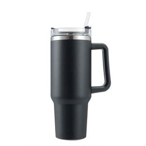 304 Stainless Steel 40Oz Insulated Straw Modern Home Fitness Bingba <b>Cup</b> <b>Coffee</b> Mug 1200Ml <b>Ice</b> Cream <b>Cup</b> Water Bottle With Handle - Product Image 2