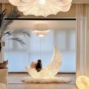 Lámpara <span class=keywords><strong>de</strong></span> Pie con Forma <span class=keywords><strong>de</strong></span> Luna Creciente, Decoración <span class=keywords><strong>de</strong></span> Paisaje, Lámpara <span class=keywords><strong>de</strong></span> Luna para Sofá, Lámpara Luminosa con Forma <span class=keywords><strong>de</strong></span> Luna para Silla Reclinable - Product Image 4