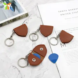 Guitar Pick Holder High Quality Guitar Picks Holder Case PU Leather With Keychain For Every Guitar Player