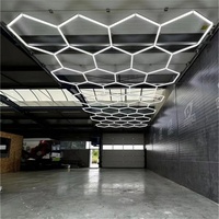 Nouvelle tendance : Plafonnier LED hexagonal haute puissance 540W avec couvercle en PC, indice IP20, pour atelier et garage, en stock