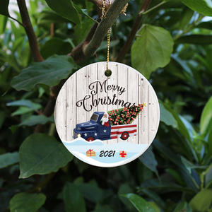 เครื่องประดับแขวนตกแต่งต้นคริสต์มาส Tian Tian Hong รุ่น GJ-01 ลายเซรามิกธีมวันหยุด ตกแต่งลวดลายเทศกาล สามารถสลักชื่อได้ - Product Image 4