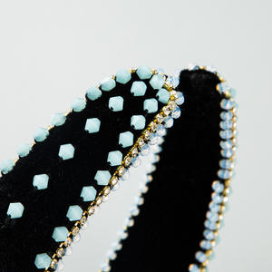 وصل حديثًا عصابة رأس ملونة من حجر الراين الكريستالي الماسي السميك البراق الوردي لحفلة عيد الميلاد - Product Image 6