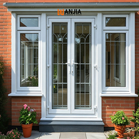 Portes françaises européennes au design moderne, portes en vinyle UPVC, portes d'entrée isolées