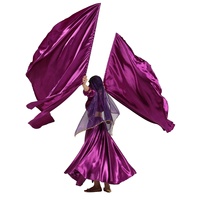 Bestdance Satin Drapeau Femmes Sans Manches Louange Danse Église Culte Danse Drapeau