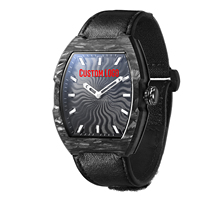 Montre automatique mécanique pour homme de luxe avec support OEM, boîtier en fibre de carbone personnalisé, sangle en nylon avec velcro, 5 ATM, Miyota 9039, luminescente