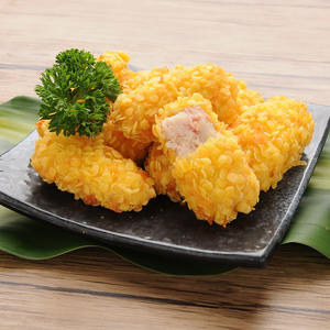 Saveurs de filet de <span class=keywords><strong>crabe</strong></span> popcorn doré frit congelé croustillant Fruits de mer panés préparés - Product Image 3