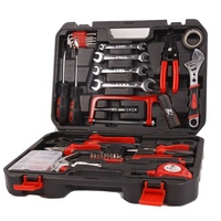 Ensemble d'outils à main professionnels KAFUWELL H14002A de 112 pièces, outils en acier au chrome-vanadium, clés à molette réglables, coffret rigide pour usage domestique