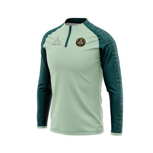 定制品牌男式足球训练夹克长袖四分之一拉链足球夹克批发 - Product Image 2