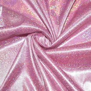 Tissu de scène laser à motif feuille d'aluminium, points irisés, extensible, en <span class=keywords><strong>Spandex</strong></span>/Nylon, poids moyen, pour vêtements de danse - Product Image 3