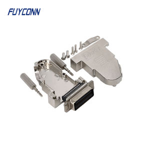 Connecteur de câble ADSL double rangée double bordure 32 canaux 64 voies, connecteur <span class=keywords><strong>Delande</strong></span> mâle 64 broches avec capot métallique à 45 degrés - Product Image 2