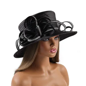 Premium kilise şapkalar saç aksesuarları bayanlar kadınlar için mükemmel düğün şapka kamuflaj seyahat fascinhats şapkalar