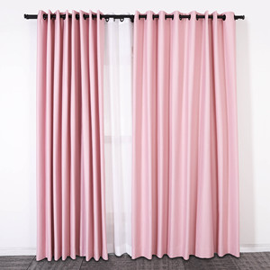 Tout nouveau produit rentable 100% polyester revêtement rose couleur porte coulissante <span class=keywords><strong>panneau</strong></span> rideaux pour le confort de la maison - Product Image 2