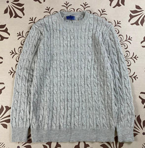 Pull en laine à col roulé décontracté à logo personnalisé 2025, coupe ajustée, style vintage classique <span class=keywords><strong>Ralph</strong></span>, style argenté, imprimé animal, fermeture éclair - Product Image 1