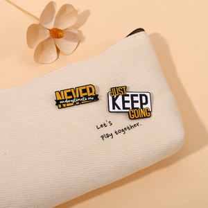 Asla durma Metal pimler özel saat seçin İyimserlik yaka rozetleri inspiron tırnak yumuşak emaye Metal pimler Dropshipping - Product Image 2