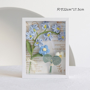 Marco <span class=keywords><strong>de</strong></span> Fotos Tejido a Mano con Flores <span class=keywords><strong>de</strong></span> No <span class=keywords><strong>Me</strong></span> Olvides para Navidad, Día <span class=keywords><strong>de</strong></span> San Valentín, Graduación, Día <span class=keywords><strong>de</strong></span> la Madre y Otras Celebraciones - Product Image 6