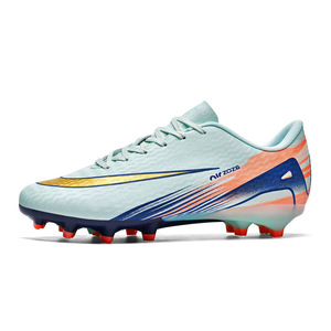 Zapatos de Fútbol con Parte Superior Sintética, Forro de Malla, Suela de Goma, Entresuela de EVA, Diseño Azul Claro y Naranja para Verano - Product Image 1
