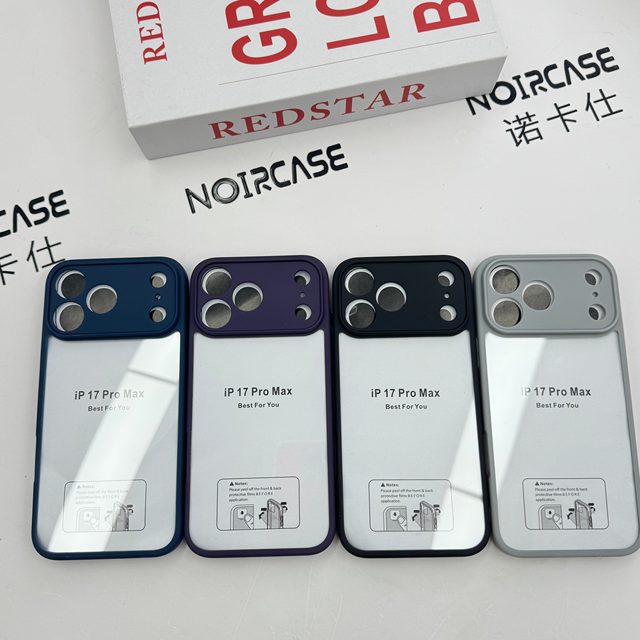 2025 New TPU Acrylic Case for iPhone 17 16 15 14 Pro Max Plus Hard Texture Transparent Back Precise Cutouts