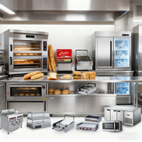 Équipement de cuisine pour restaurant de restauration rapide sur le thème de McDonald's, pieds réglables en hauteur, finition mate brossée, machine de bar à collations, hôtels Zhonghui