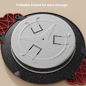 กระทะย่างไฟฟ้าแบบฝรั่งเศสสำหรับใช้ในบ้านและโรงแรมใช้งานได้สะดวกในร่ม/กลางแจ้งมีคุณสมบัติควบคุมอุณหภูมิแบบ PTFE พื้นผิวหินอ่อน - Product Image 6