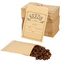 Kantong Kertas Kraft Coklat Mini 8 X 10 cm, Perekat Sendiri, untuk Penyimpanan Benih Bunga dan Sayuran, Amplop Kemasan Cetak