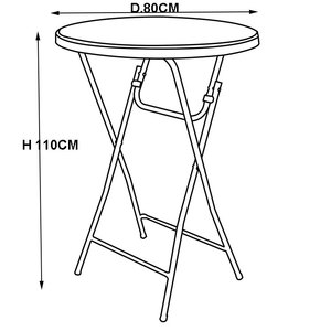 Tavolo Pieghevole in Plastica <span class=keywords><strong>per</strong></span> Eventi all'Aperto, Tavolo Alto <span class=keywords><strong>da</strong></span> Cocktail con Design in Rattan <span class=keywords><strong>per</strong></span> Feste o Matrimoni - Product Image 6