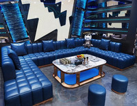 Canapé de luxe en gros pour clubs, mobilier de bar extérieur, canapé vintage pour hall KTV