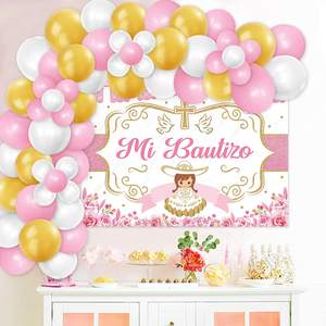 Juego de 78 Guirnaldas de Globos Azules de <span class=keywords><strong>Mi</strong></span> Bautizo para que Dios Bendiga al Bebé Decoración de Fiesta de Bautizo - Product Image 5