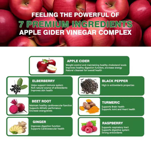 Capsules de vinaigre de cidre de pomme OEM ODM, soutien immunitaire, digestion, énergie, beauté, produit pour la perte de poids, complément alimentaire - Product Image 5