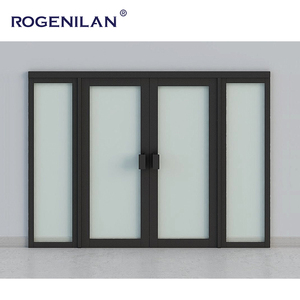 ประตูกระจกฉนวนกันความร้อนเชิงพาณิชย์ Rogenilan 2025 อลูมิเนียมมาตรฐาน 180 องศา แบบสองบาน สำหรับภายนอกอาคาร เหมาะสำหรับร้าน <span class=keywords><strong>KFC</strong></span> - Product Image 5