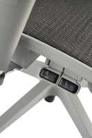 Chaise de bureau ergonomique pour ordinateur en maille de couleur grise Mécanisme de contrôle par fil Chaise de direction pivotante à dossier haut avec repose-pieds