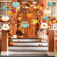 Décoration suspendue en spirale pour l'automne, décoration de fête d'automne, feuilles d'érable, citrouille, pull, Thanksgiving, pour plafond de bureau ou fête